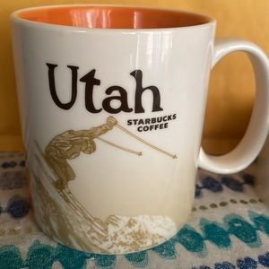Starbucks Coffee Collectible Mug 2012 Utah Global Icon Skier Mountain Retired